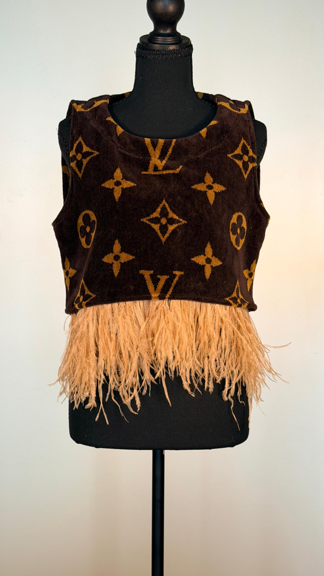 Recut Coat, Brown Monogram & Feathers